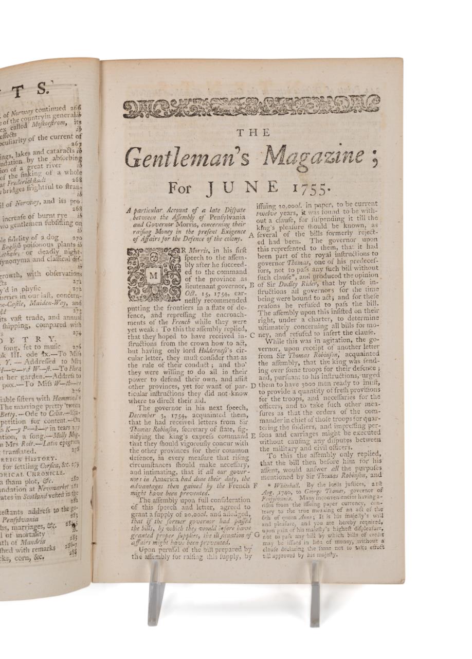 GEORGE WASHINGTON, THE GENTLEMAN'S MAGAZINE, 1755 - Image 4 of 4