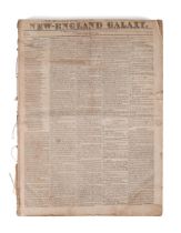 NEW ENGLAND GALAXY NEWSPAPER SET, 1826-1827