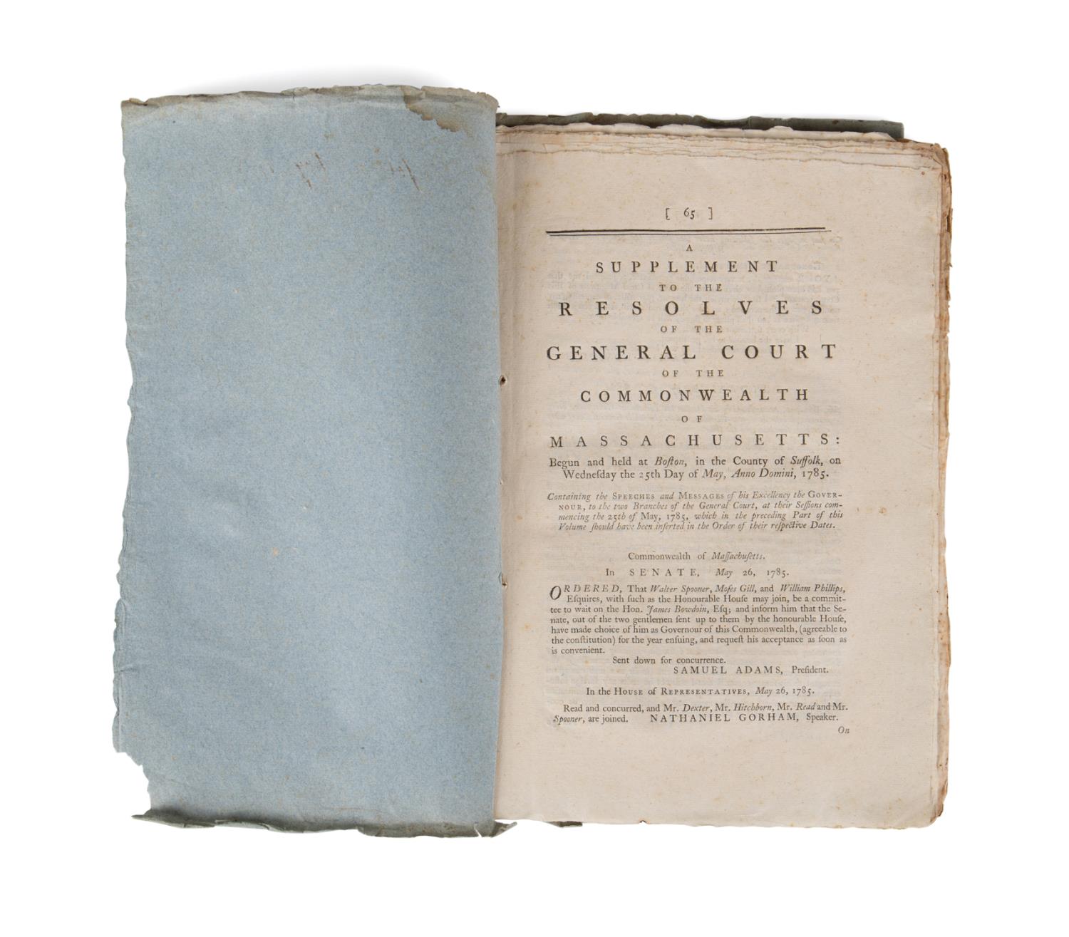 MASSACHUSETTS HISTORY, RESOLVES OF THE COURT, 1785 - Image 5 of 6