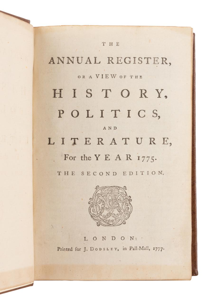 ANNUAL REGISTER OF POLITICS AND HISTORY, 1775 - Image 5 of 6