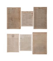 6PCS EARLY AMERICAN NEWSPAPERS, INC. AARON BURR