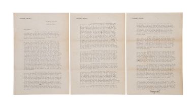 MARGARET MITCHELL SIGNED THREE PAGE LETTER
