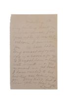 MARK TWAIN SIGNED LETTER TO HIS WIFE, DATED 1878