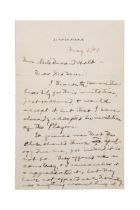 MARK TWAIN SIGNED LETTER TO ADELE HOLT, DATED 1907