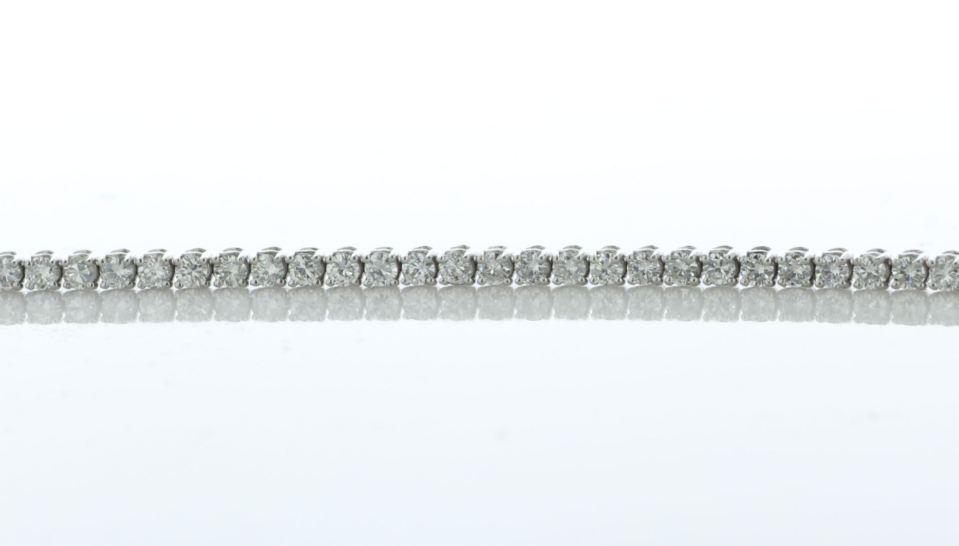 18ct White Gold Tennis Diamond Bracelet 4.60 Carats - Valued By IDI £17,365.00 - Fifty eight round - Image 4 of 5