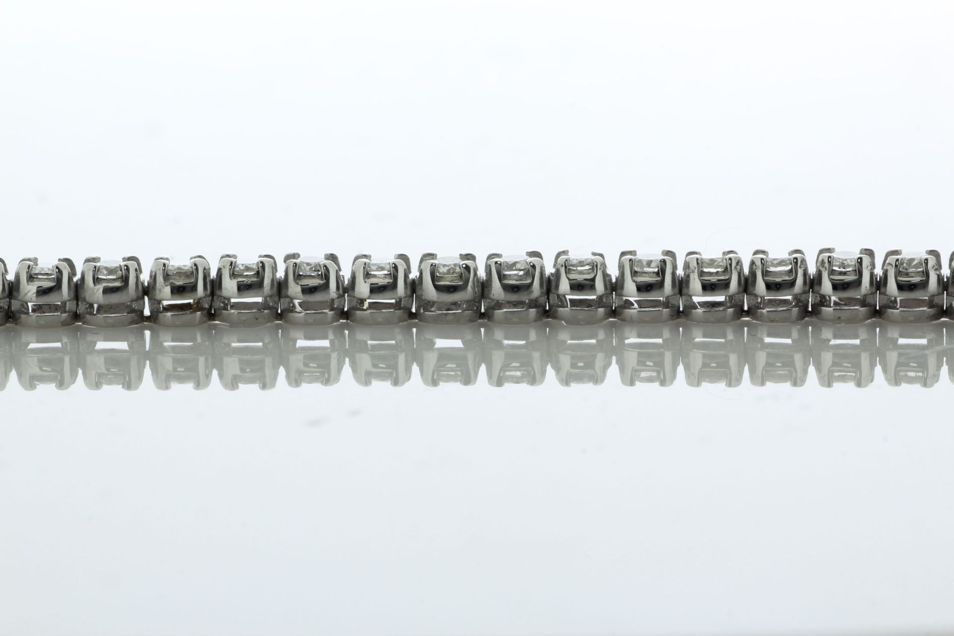 18ct White Gold Tennis Diamond Bracelet 2.39 Carats - Valued By GIE £18,465.00 - Fifty one round - Image 4 of 5