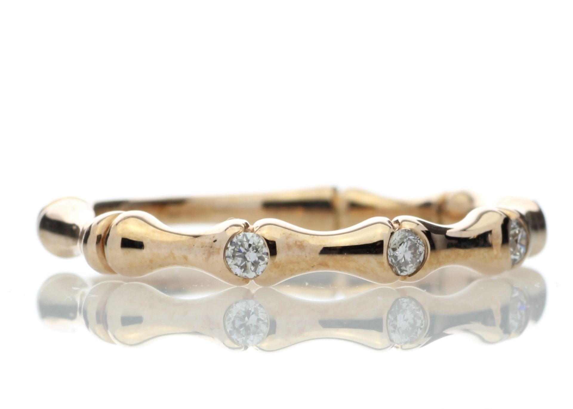 9ct Rose Gold Diamond Ring 0.12 Carats - Valued By IDI £2,585.00 - Four round brilliant cut diamonds - Image 4 of 5
