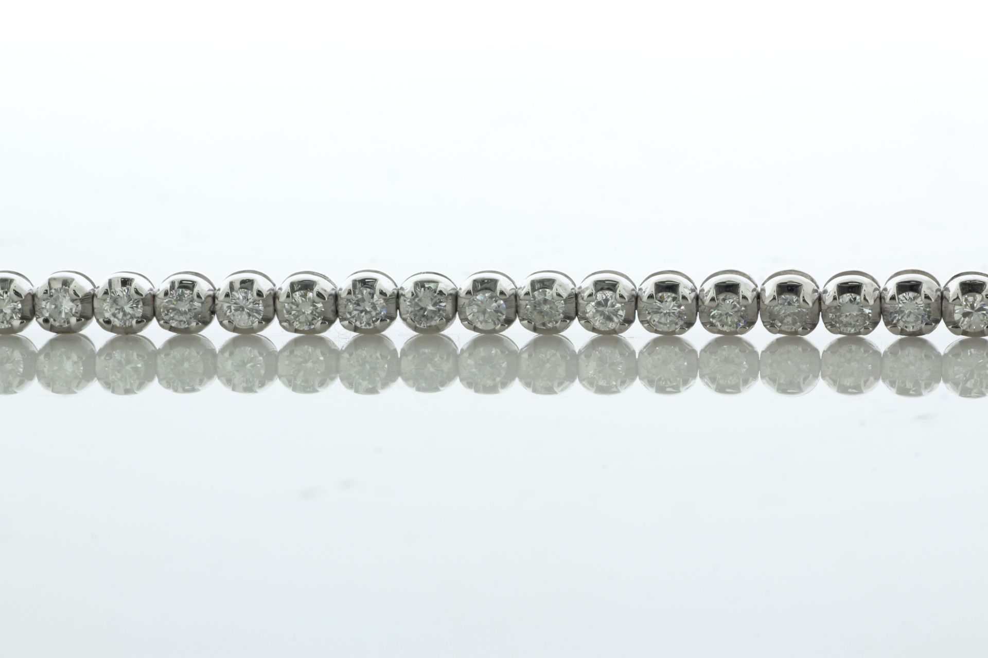 18ct White Gold Tennis Diamond Bracelet 2.39 Carats - Valued By GIE £18,465.00 - Fifty one round - Image 3 of 5
