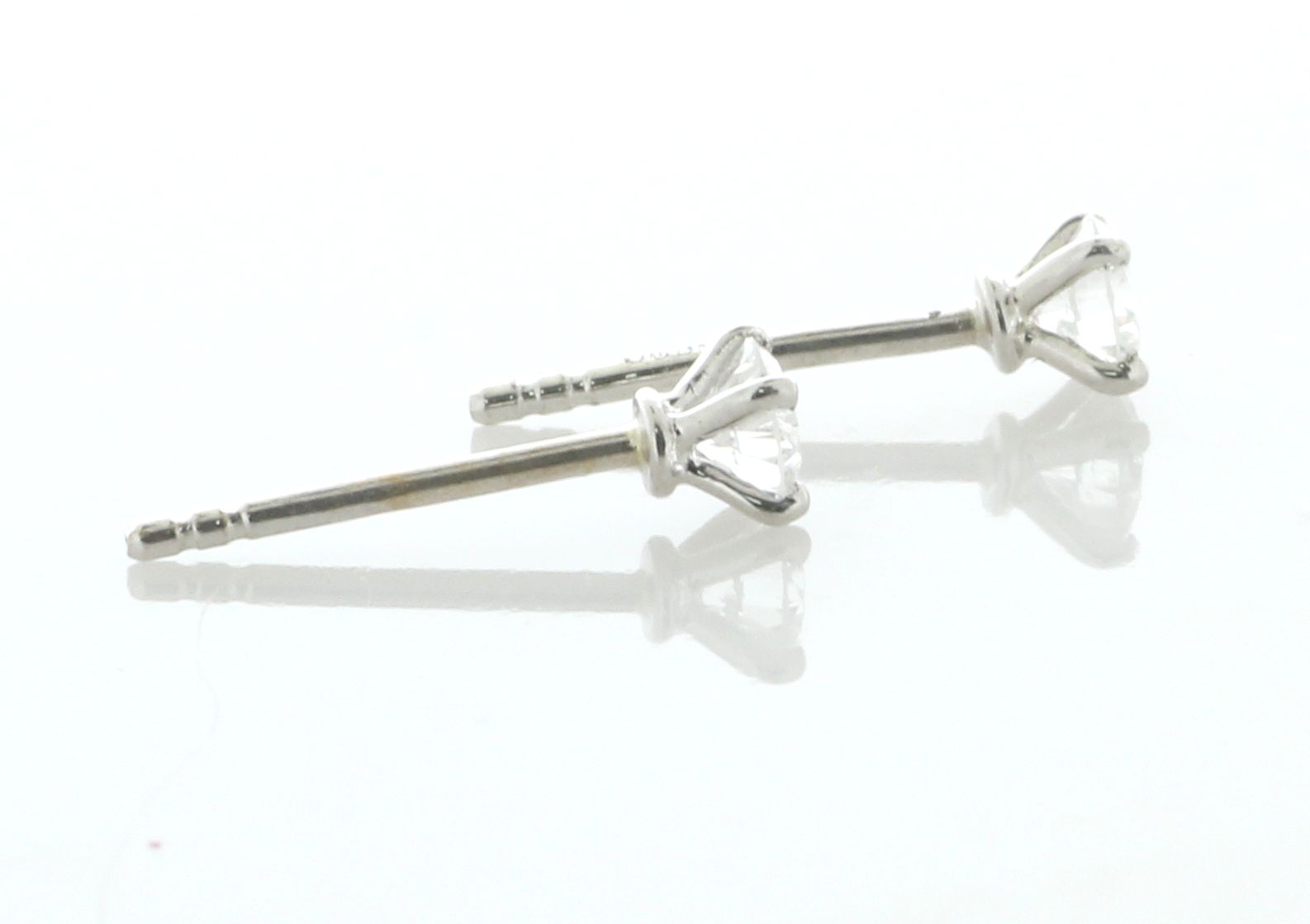 18ct White Gold Single Stone Diamond Stud Earring 0.30 Carats - Valued By AGI £1,875.00 - Two - Image 4 of 6