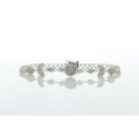 18ct White Gold Ladies Dress Diamond Bracelet 7 Inch 2.00 Carats - Valued By AGI £7,350.00 - This