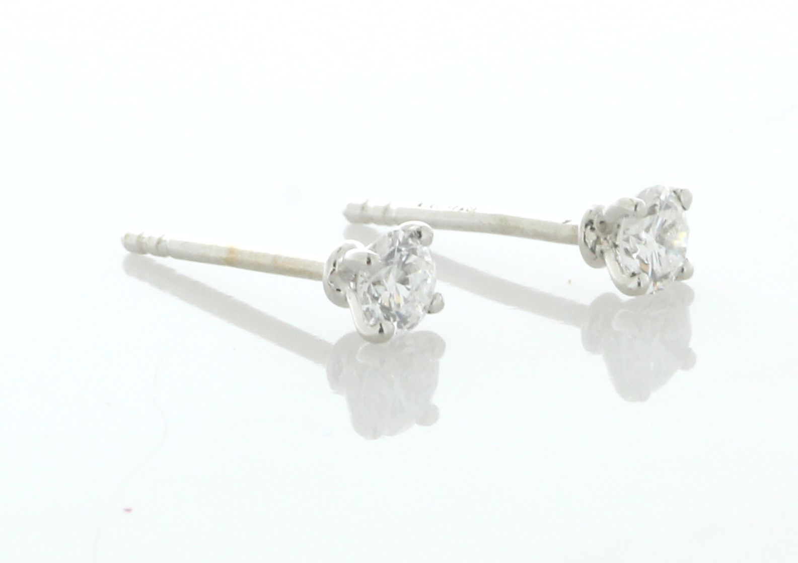 18ct White Gold Single Stone Diamond Stud Earring 0.30 Carats - Valued By AGI £1,875.00 - Two - Image 3 of 6