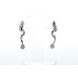 14ct Gold Ladies Drop Diamond Earring 0.60 Carats - Valued By AGI £2,335.00 - These unique 14ct