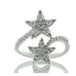 10ct Gold Ladies Dress Star Shape Diamond Ring 0.75 Carats - Valued By AGI £3,488.00 - This gorgeous