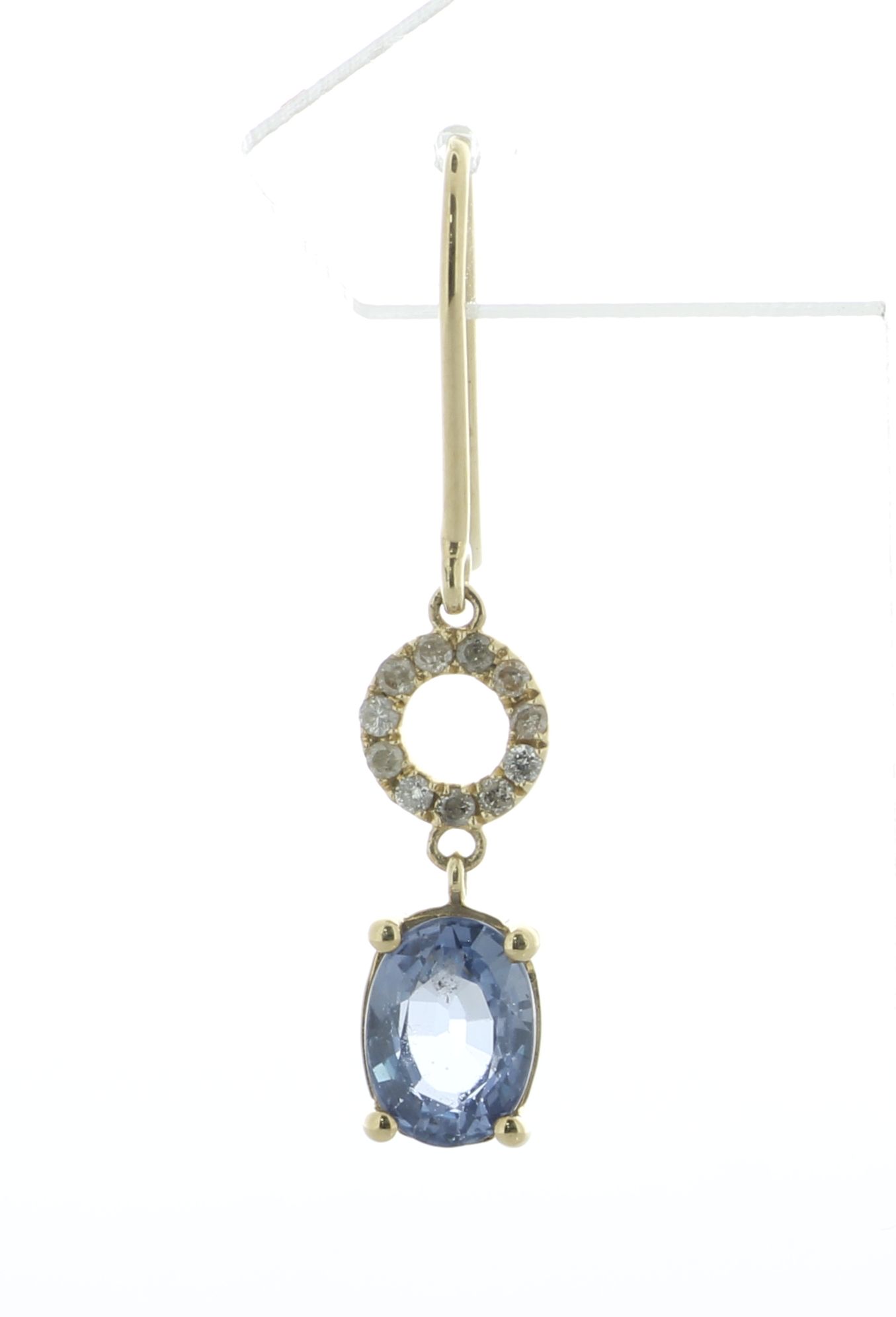 18ct Yellow Gold Diamond And Sapphire Drop Earring (S5.00) 0.25 Carats - Valued By AGI £4,250.00 - A - Image 2 of 4