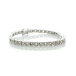 18ct White Gold Tennis Diamond Bracelet 6.5 Inch 3.20 Carats - Valued By AGI £9,600.00 - One hundred