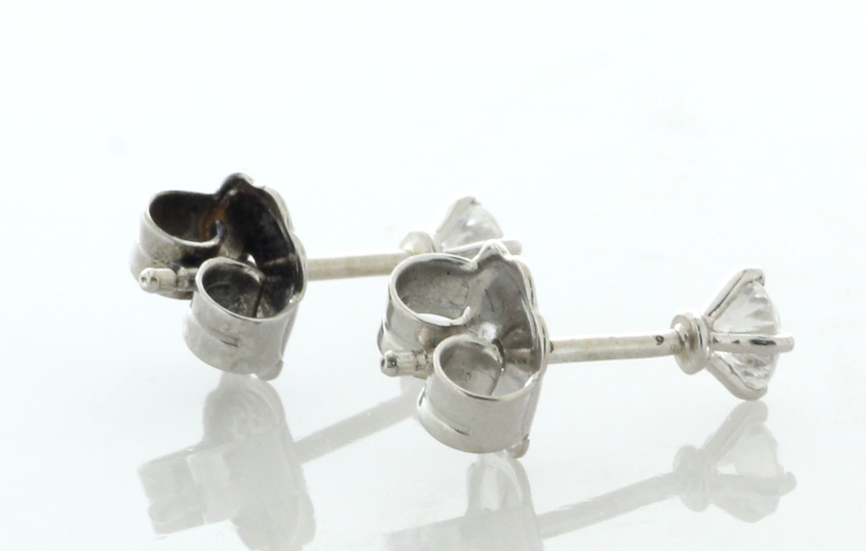 18ct White Gold Single Stone Diamond Stud Earring 0.30 Carats - Valued By AGI £1,875.00 - Two - Image 5 of 6