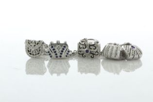 18ct White Gold Ladies Dress Charm Diamond Bracelet - Valued By AGI £9,955.00 - A stunning 18ct