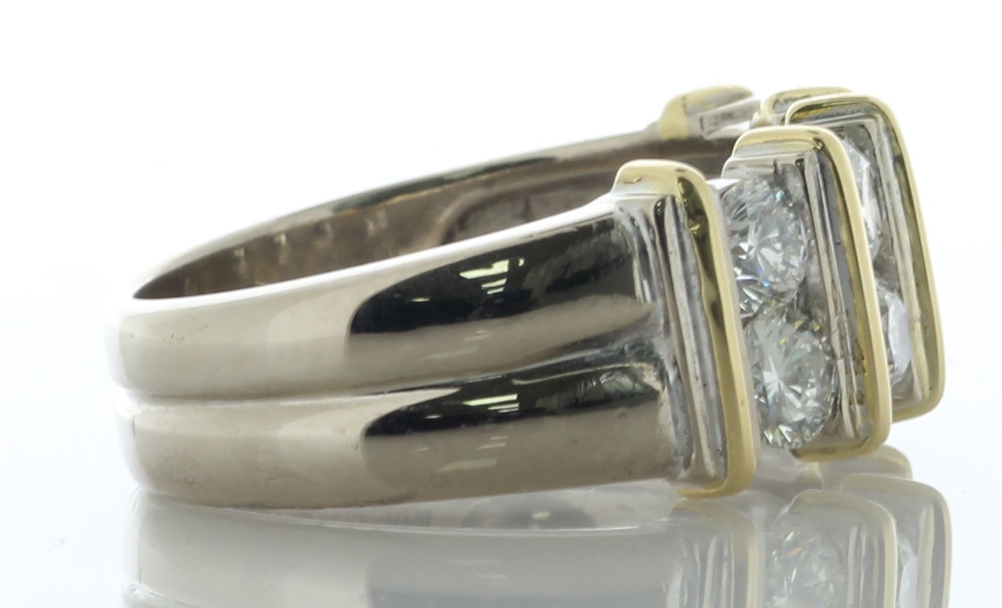 18ct White Gold Semi Eternity Style Diamond Ring 1.25 Carats - Valued By AGI £4,410.00 - This - Image 2 of 5