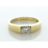 18ct Yellow Gold BOODLES Princess Cut Diamond Ring 0.51 Carats - Valued By AGI £5,100.00 -