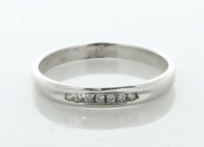 9ct White Gold Semi Eternity Diamond Ring - Valued By AGI £665.00 - Semi eternity style 9ct white