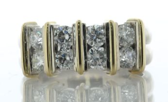 18ct White Gold Semi Eternity Style Diamond Ring 1.25 Carats - Valued By AGI £4,410.00 - This