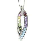 Platinum Ladies Dress Diamond Gemstone Pendant - Valued By AGI £7,500.00 - A beautiful gemstone