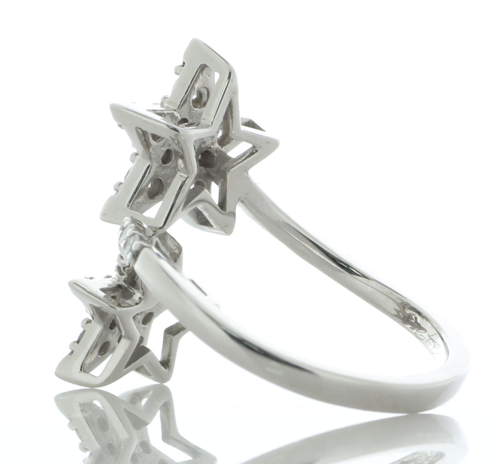 10ct Gold Ladies Dress Star Shape Diamond Ring 0.75 Carats - Valued By AGI £3,488.00 - This gorgeous - Image 3 of 5