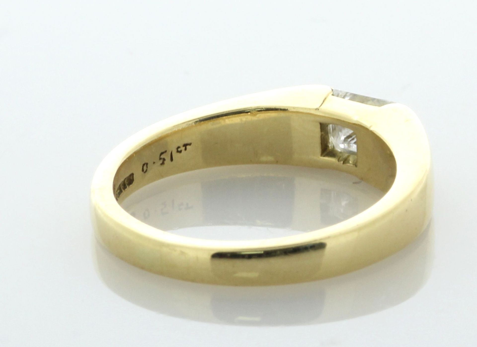 18ct Yellow Gold BOODLES Princess Cut Diamond Ring 0.51 Carats - Valued By AGI £5,100.00 - - Image 4 of 7
