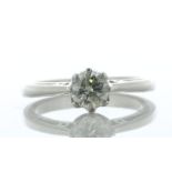 18ct White Gold Solitaire Diamond Ring 0.80 Carats - Valued By AGI £4,820.00 - One natural round