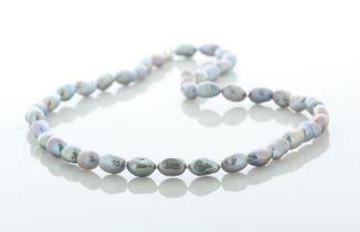 18 Inch Freshwater Cultured 6.5 - 7.0mm Pearl Necklace With Silver Clasp - Valued By AGI £280.00 -