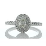 18ct White Gold Oval Cut Diamond Ring (0.34) 0.71 Carats - Valued By IDI £6,560.00 - A stunning oval