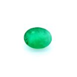 Loose Oval Emerald 1.07 Carats - Valued By AGI £2,140.00 - Colour-Green, Clarity-VS, Certificate