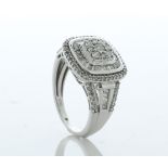 10ct White Gold Fancy Cluster Diamond Ring 1.00 Carats - Valued By IDI £4,995.00 - This gorgeous