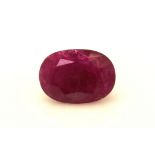 Loose Oval Ruby 11.88 Carats - Clarity-, Certificate Number 420260235, Certificate Link: https://