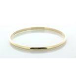 9ct Yellow Gold Bangle 4mm D Shape - Valued By AGI £1,240.00 - Stunning 9ct yellow gold pre-loved