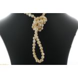 64 inch Baroque Shaped Freshwater Cultured 5.0 - 6.0mm Pearl Necklace - Valued By AGI £510.00 -
