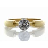 18ct Rub Over Set Diamond Ring 0.53 Carats - Valued By GIE £6,150.00 - A beautiful round brilliant
