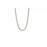 18ct White Gold Tennis Diamond Graduated Collarate 18" 10.44 Carats - Valued By IDI £51,260.00 - A