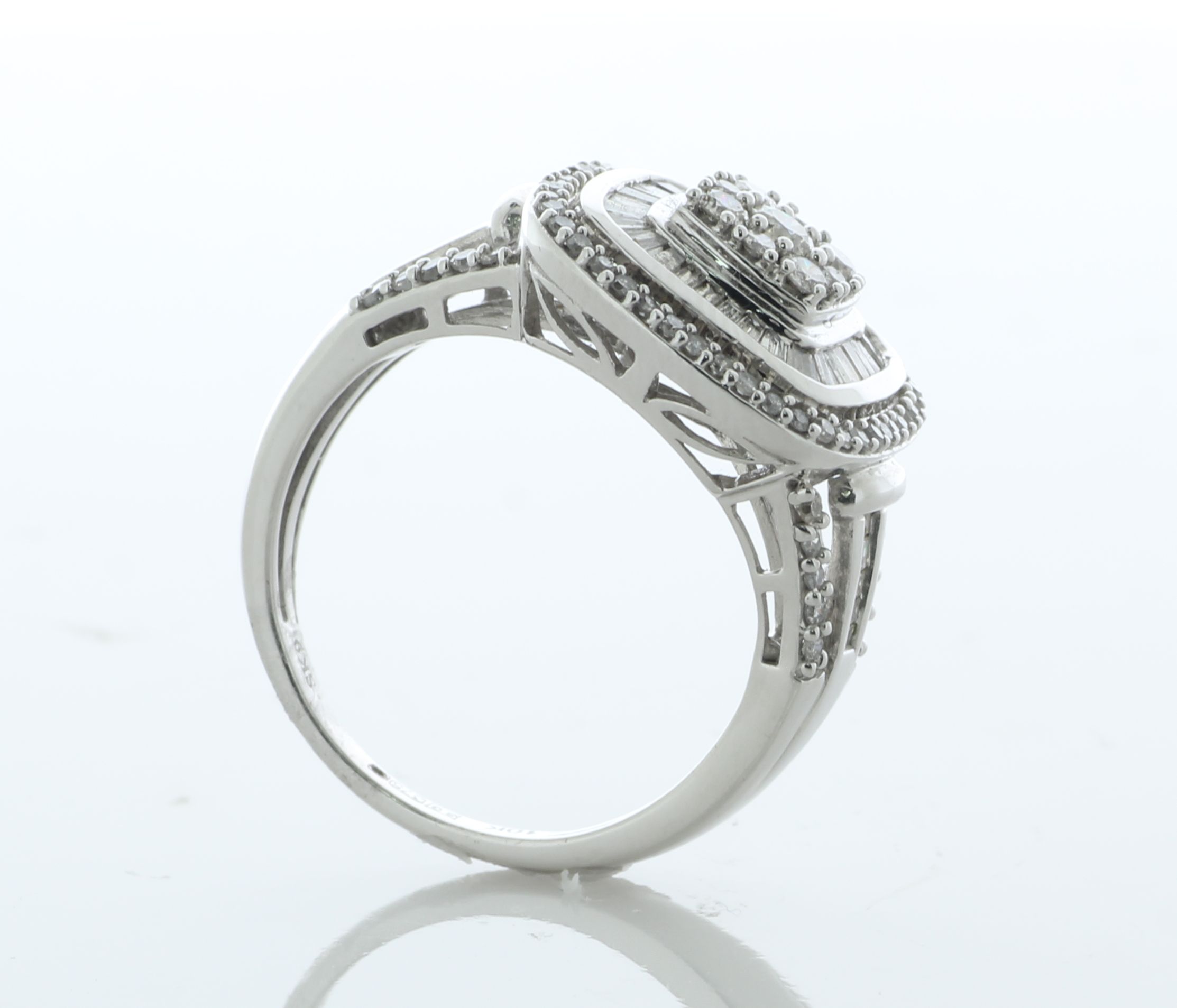 10ct White Gold Fancy Cluster Diamond Ring 1.00 Carats - Valued By IDI £4,995.00 - This gorgeous - Image 2 of 5