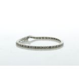 9ct White Gold Tennis Diamond Bracelet 4.75 Carats
