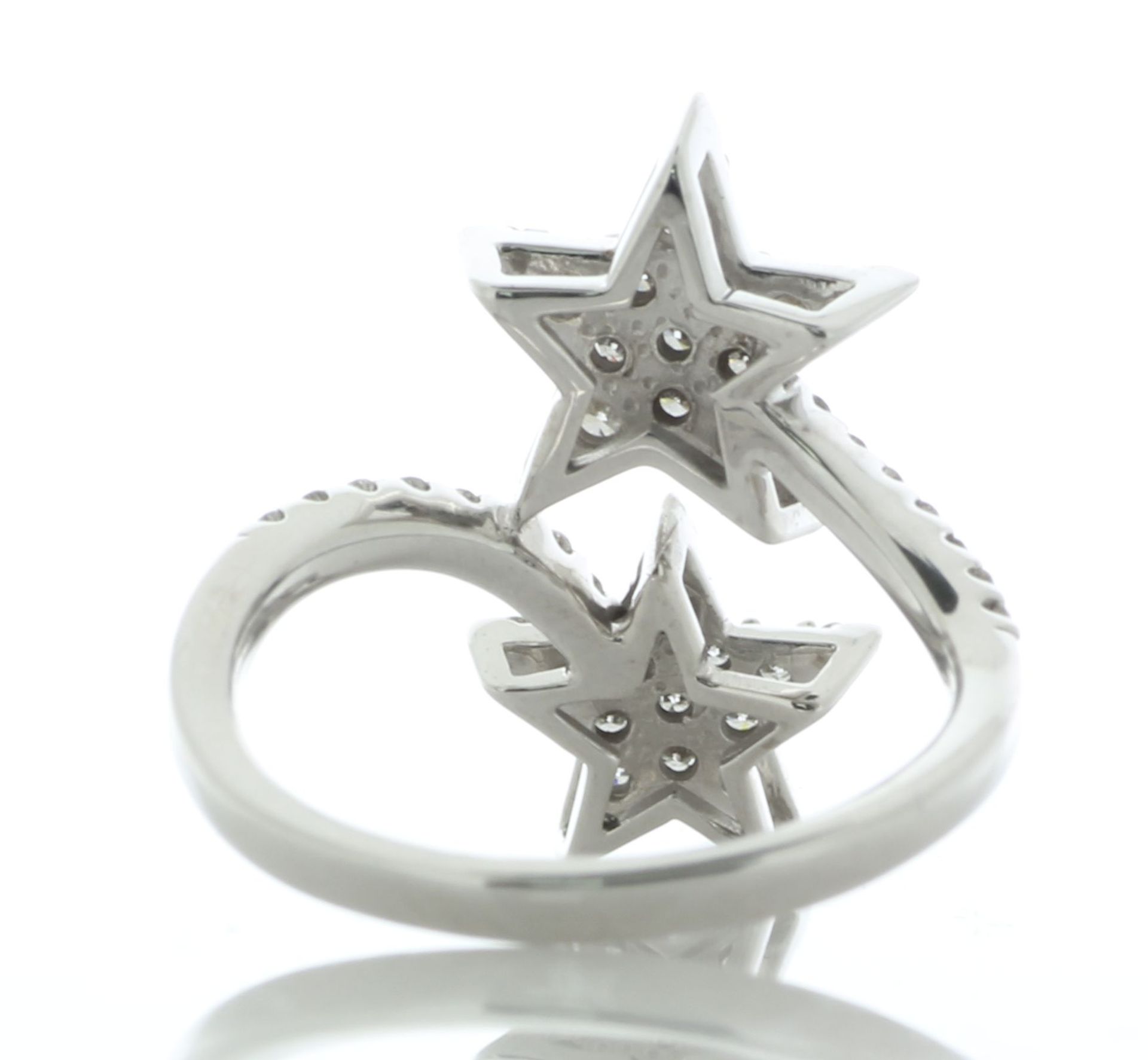 10ct Gold Ladies Dress Star Shape Diamond Ring 0.75 Carats - Image 4 of 5