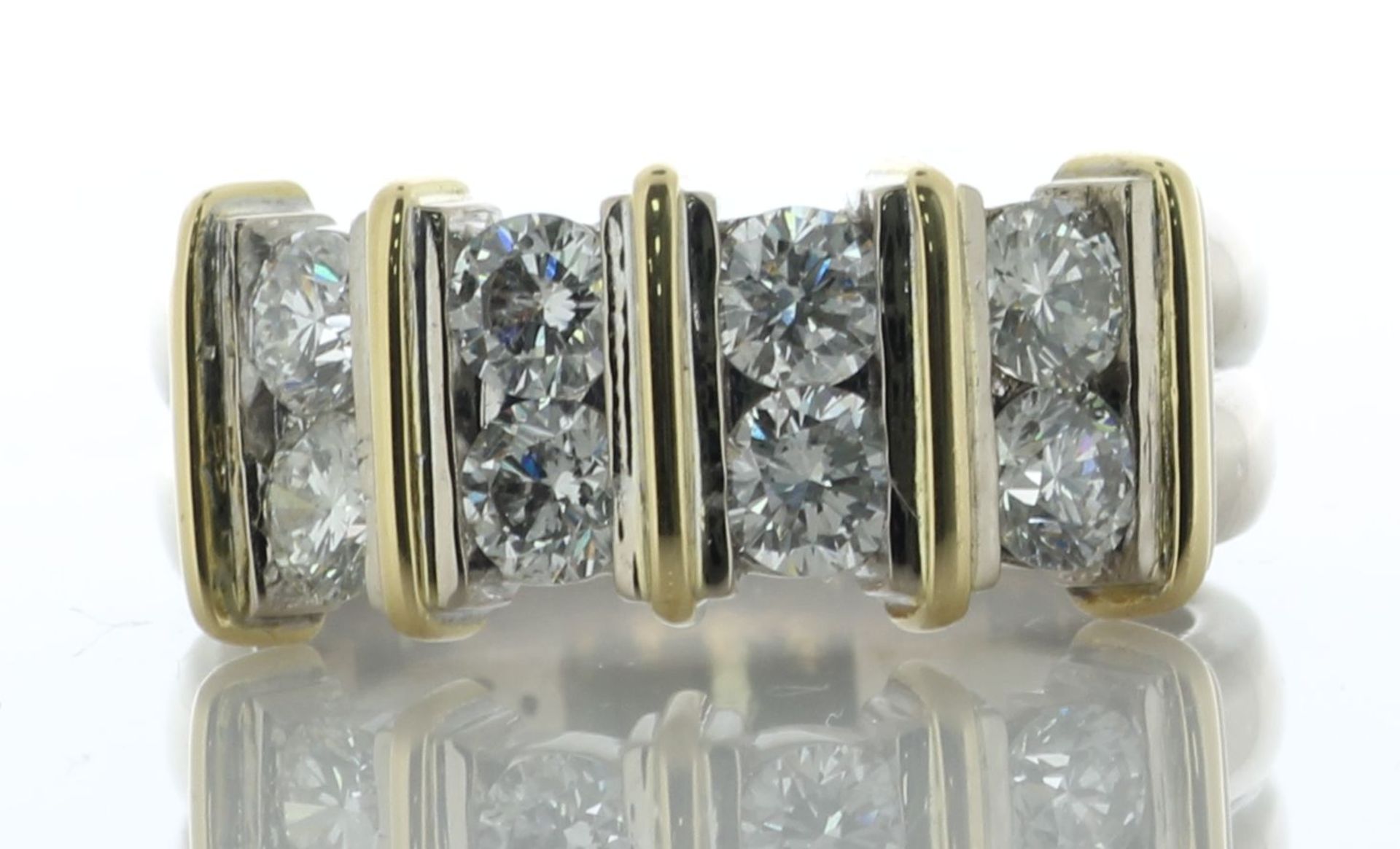 18ct White Gold Semi Eternity Style Diamond Ring 1.25 Carats