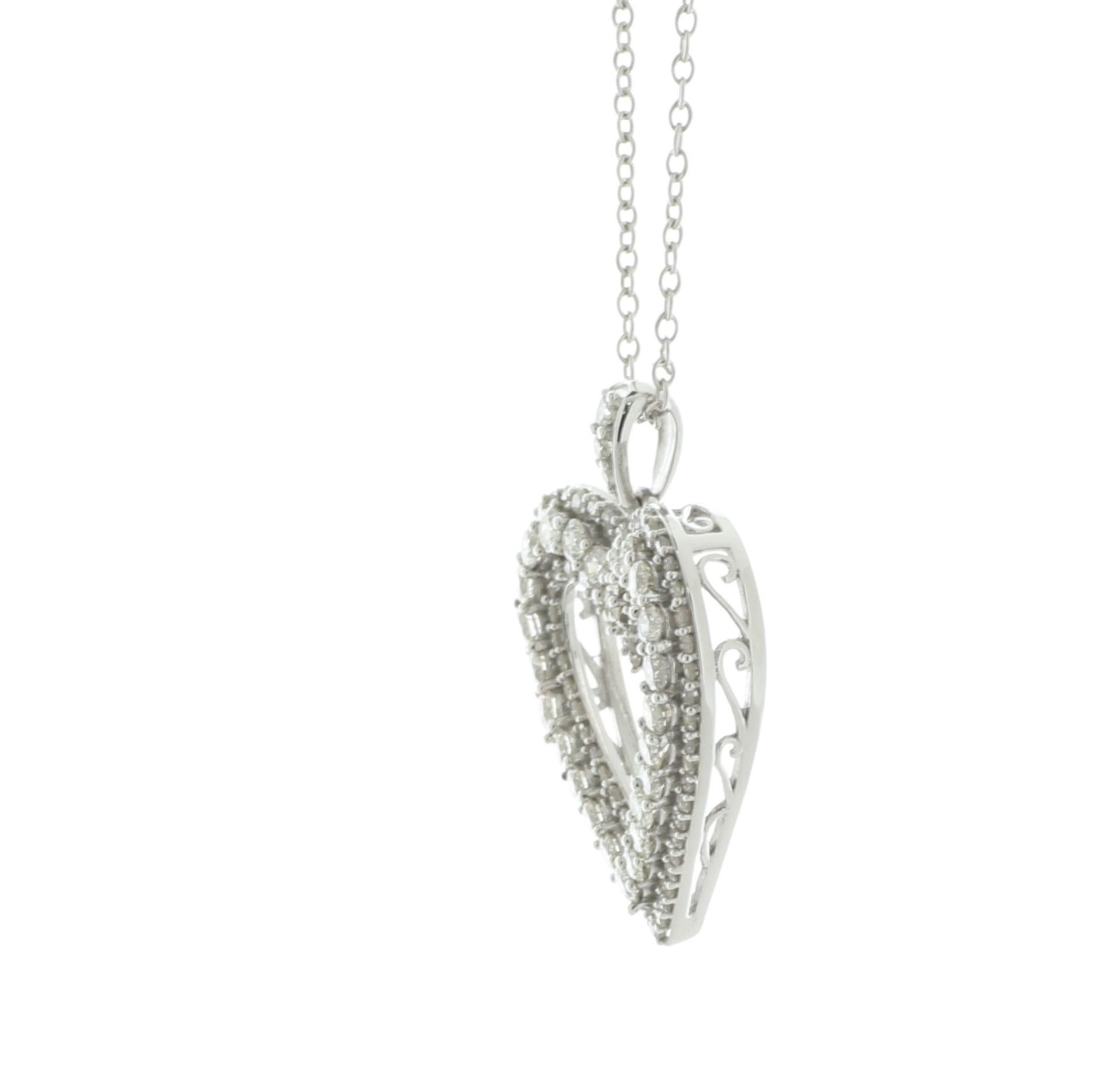 10ct Gold Heart Diamond Pendant 1.50 Carats - Image 3 of 4