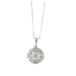 10ct Gold Cluster Diamond Pendant 1.00 Carats