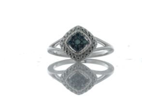 9ct White Gold Diamond Ring 0.15 Carats