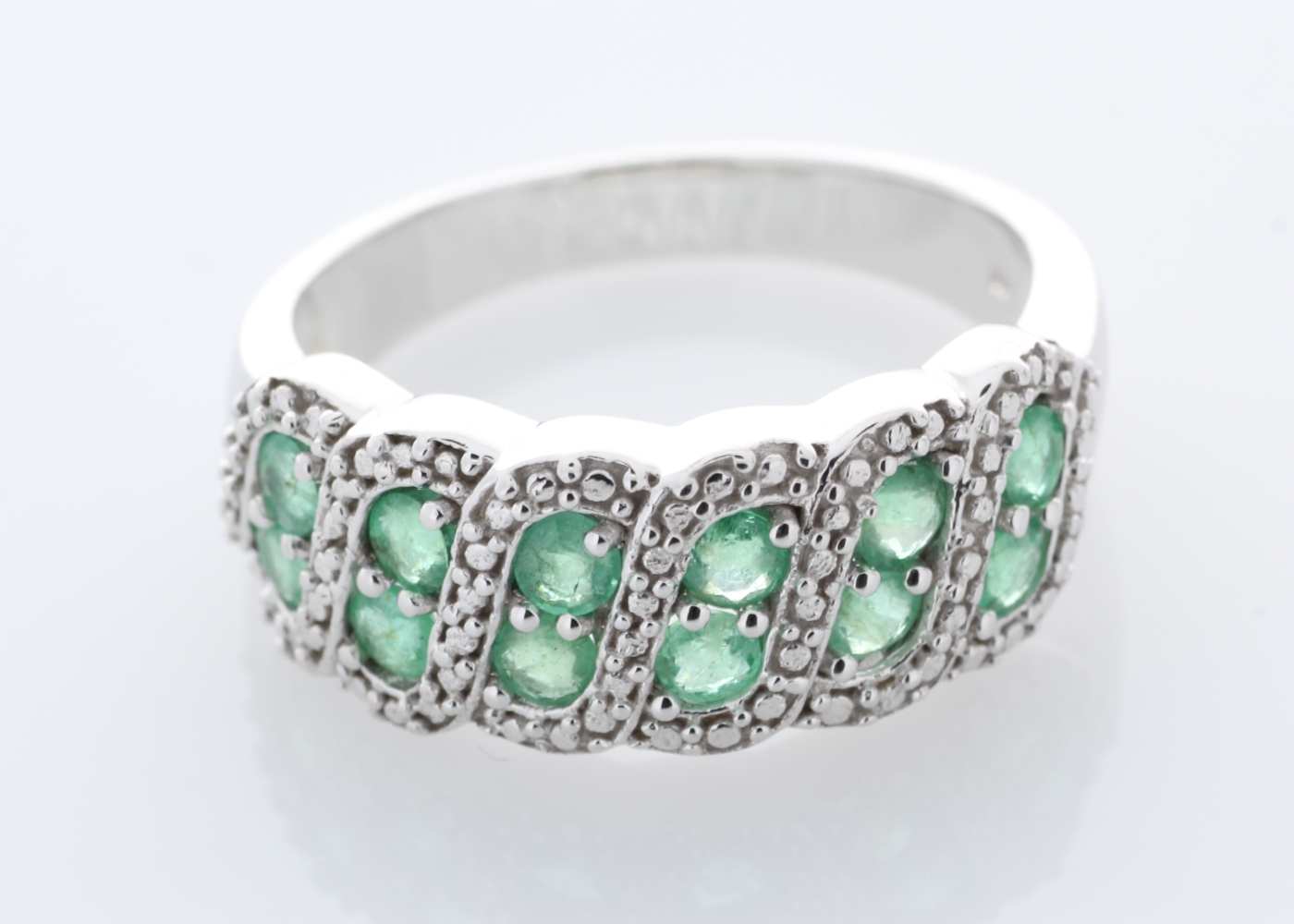 Silver Emerald Ring