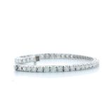 18ct White Gold Tennis Diamond Bracelet 4.47 Carats