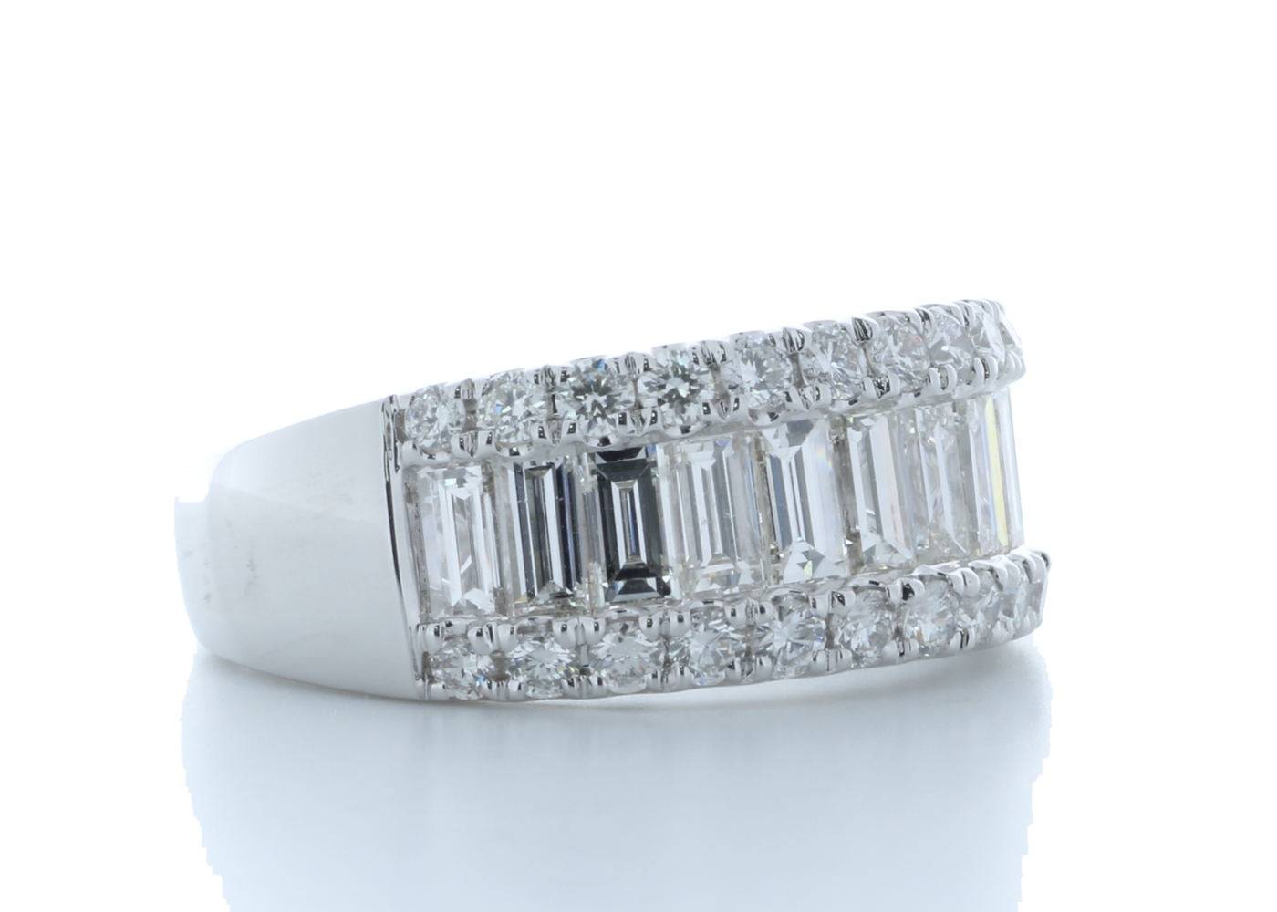 18ct White Gold Channel Set Semi Eternity Diamond Ring 2.34 Carats - Image 4 of 5