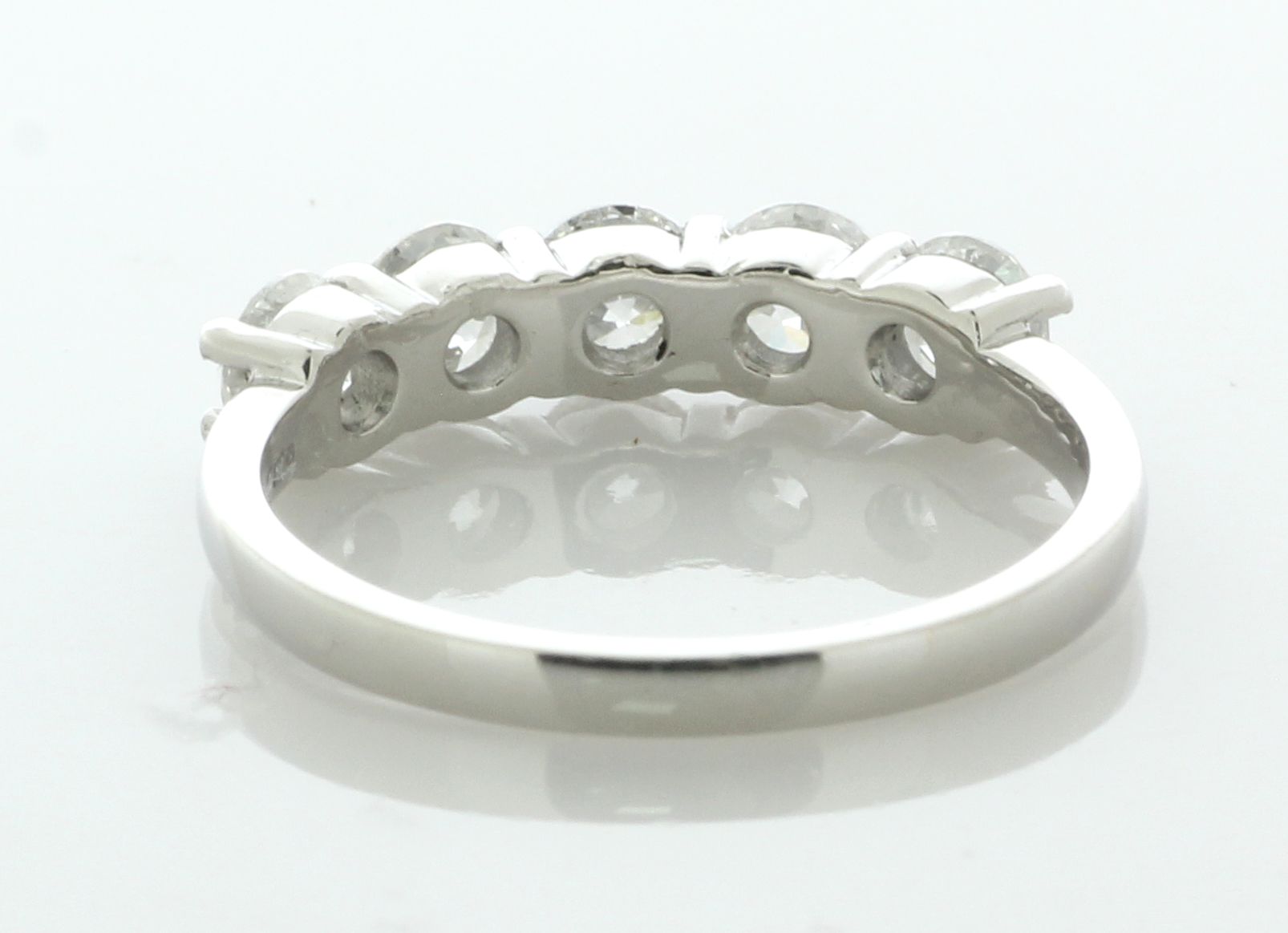 Platinum Five Stone Diamond Ring 1.28 Carats - Image 3 of 5