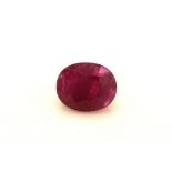 Loose Oval Ruby 5.07 Carats